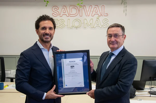 Sadival da un paso decisivo hacia un modelo empresarial más responsable al obtener la certificación AENOR en Estrategia de Compras Sostenibles, basada en la norma internacional ISO 20400.
