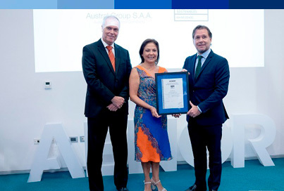 AENOR en Perú ha concedido a la pesquera Austral Group el certificado de Estrategia de Compras Sostenibles, basado en la Norma ISO 20400, el cual ayuda a las empresas a realizar compras responsables y a tener una cadena de suministro más sostenible. Austral Group se convierte en la primera empresa en Latinoamérica en obtener dicho reconocimiento.