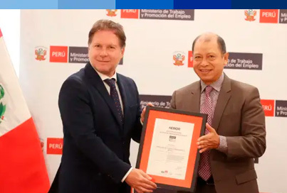 AENOR ha concedido al Ministerio de Trabajo y Promoción del Empleo de Perú el certificado del Sistema de Seguridad de la Información
